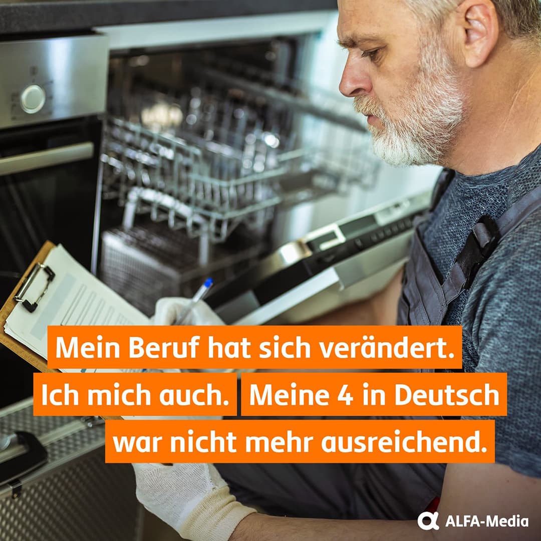 Mein Beruf hat sich verändert. Ich mich auch. Meine 4 in Deutsch war nicht mehr ausreichend.